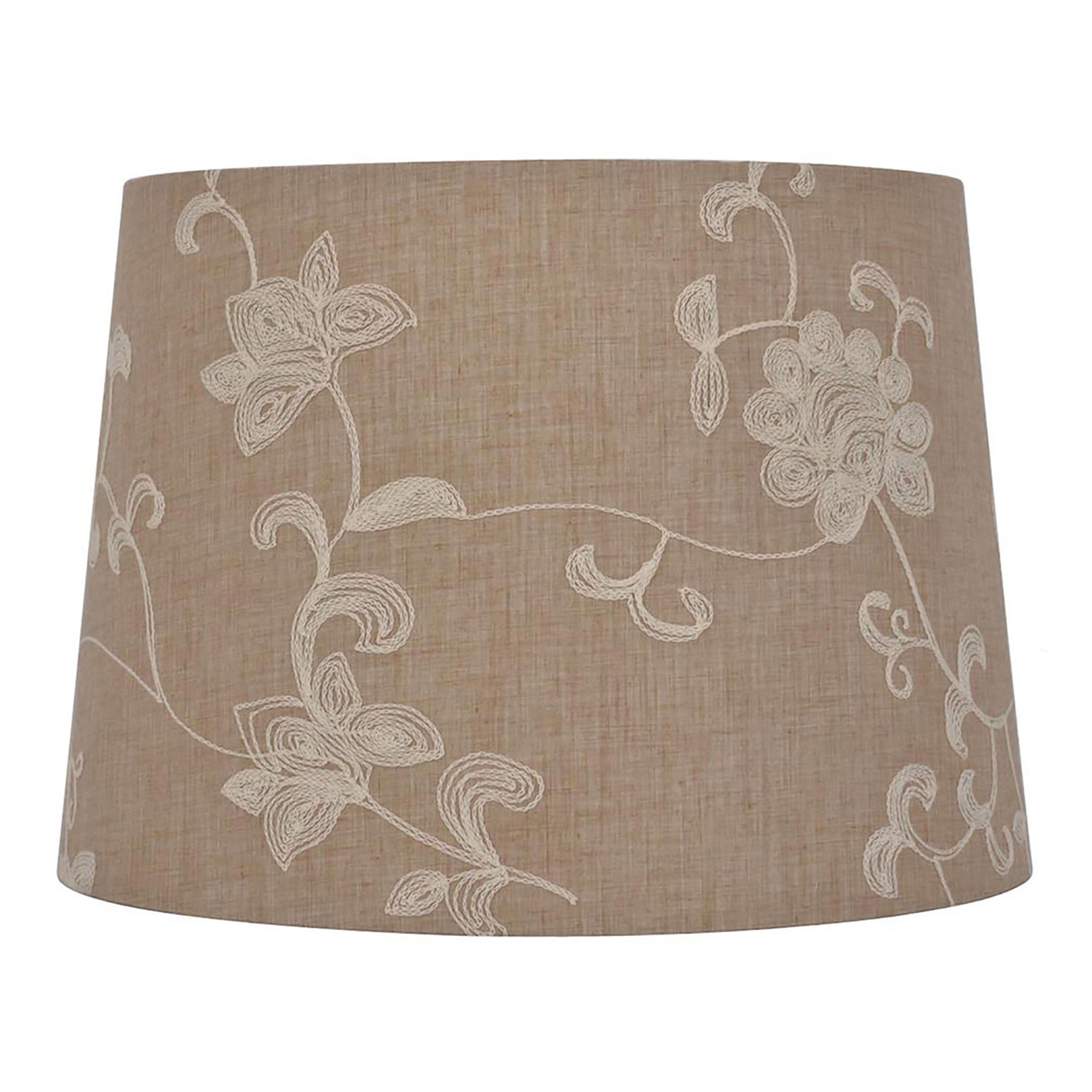 Embroidered Lamp Shade - Brown Embroidered Lamp Shade - Brown
