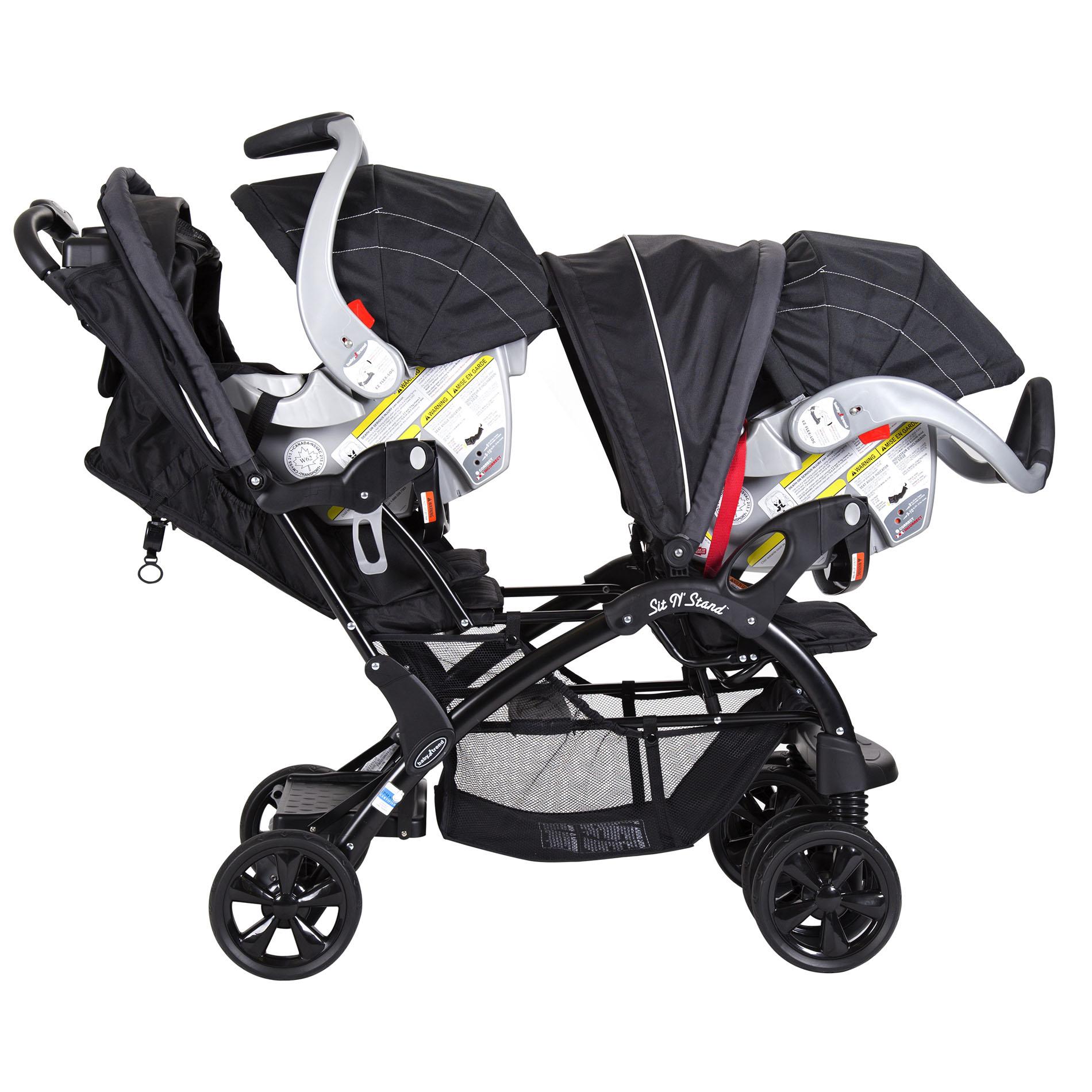 baby trend car seat and double stroller