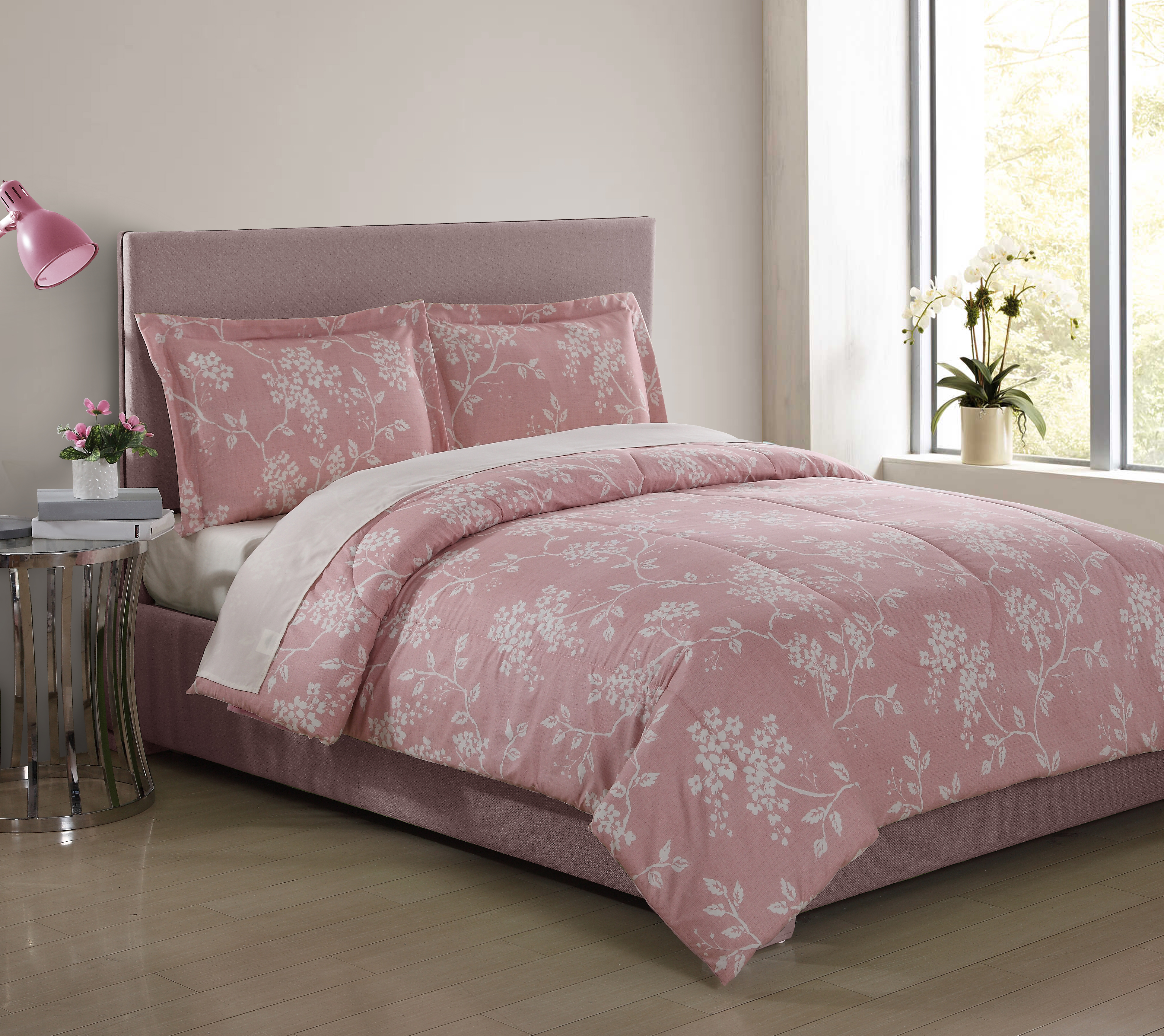 Essential Home 3-piece Microfiber Comforter Set - Floral - Home - Bed ...