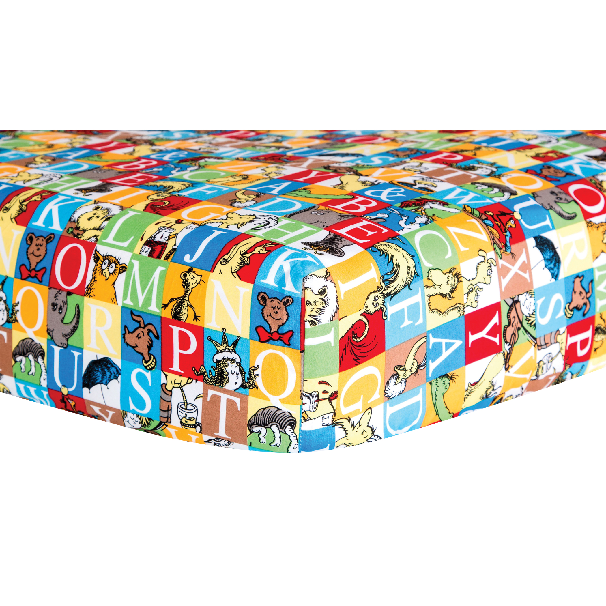Trend Lab Dr. Seuss Alphabet Seuss Tiles Fitted Crib Sheet