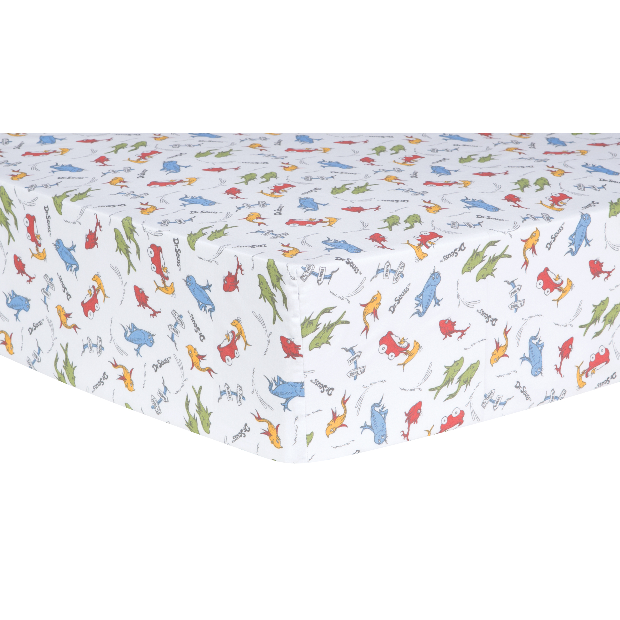 Trend Lab Dr. Seuss One Fish, Two Fish Fitted Crib Sheet