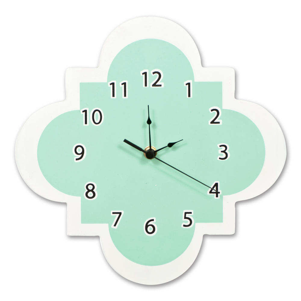 Trend Lab Mint Quatrefoil Wall Clock