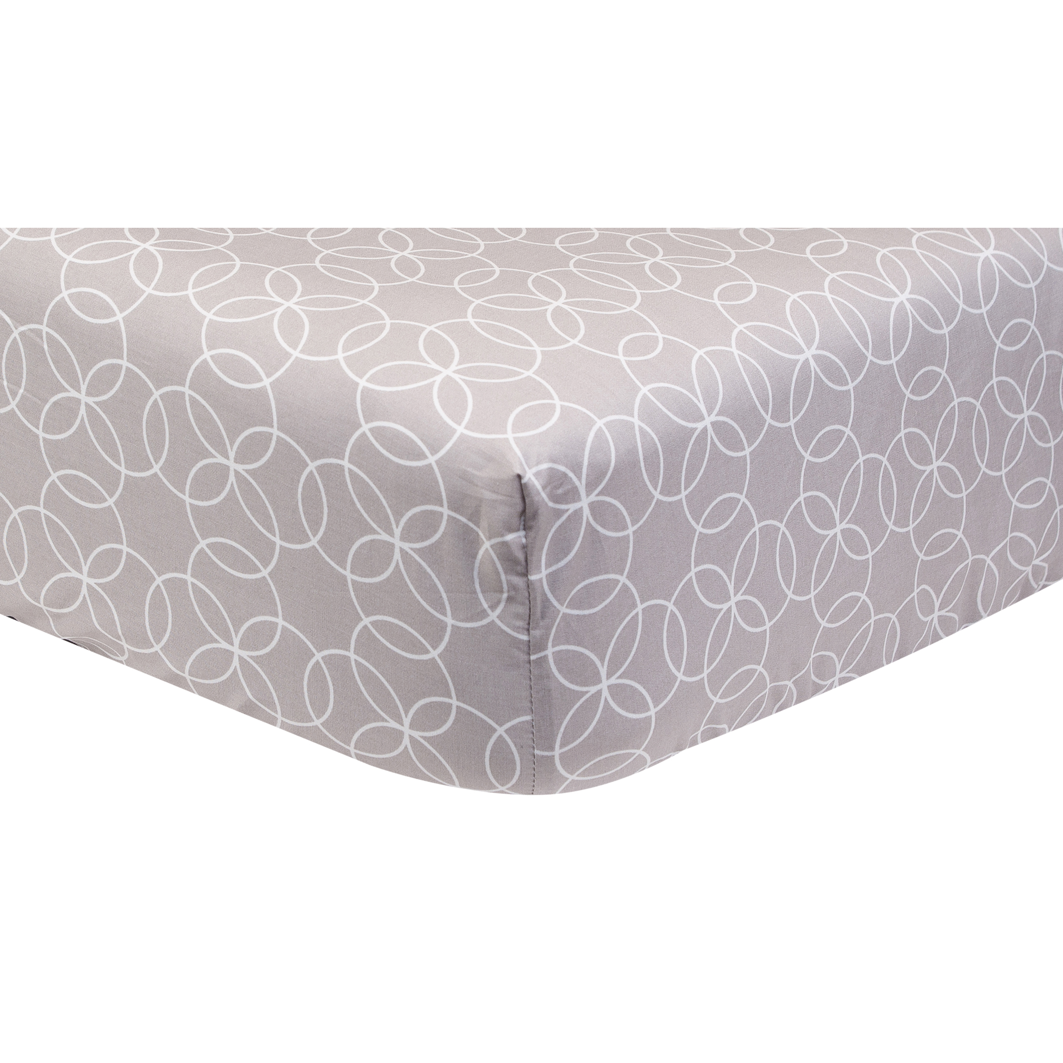 Trend Lab Gray and White Circles Fitted Crib Sheet
