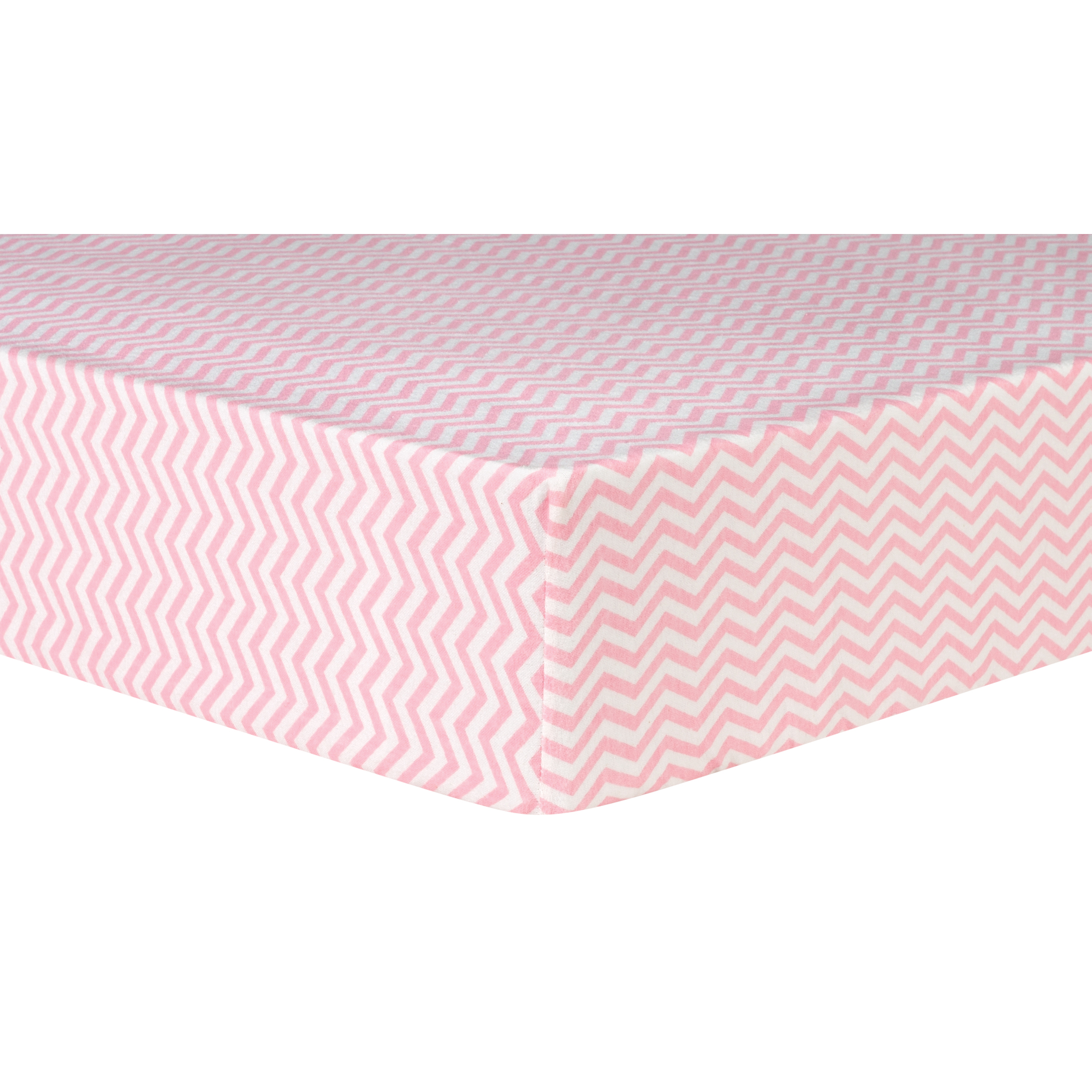 Trend Lab Pink Chevron Deluxe Flannel Fitted Crib Sheet