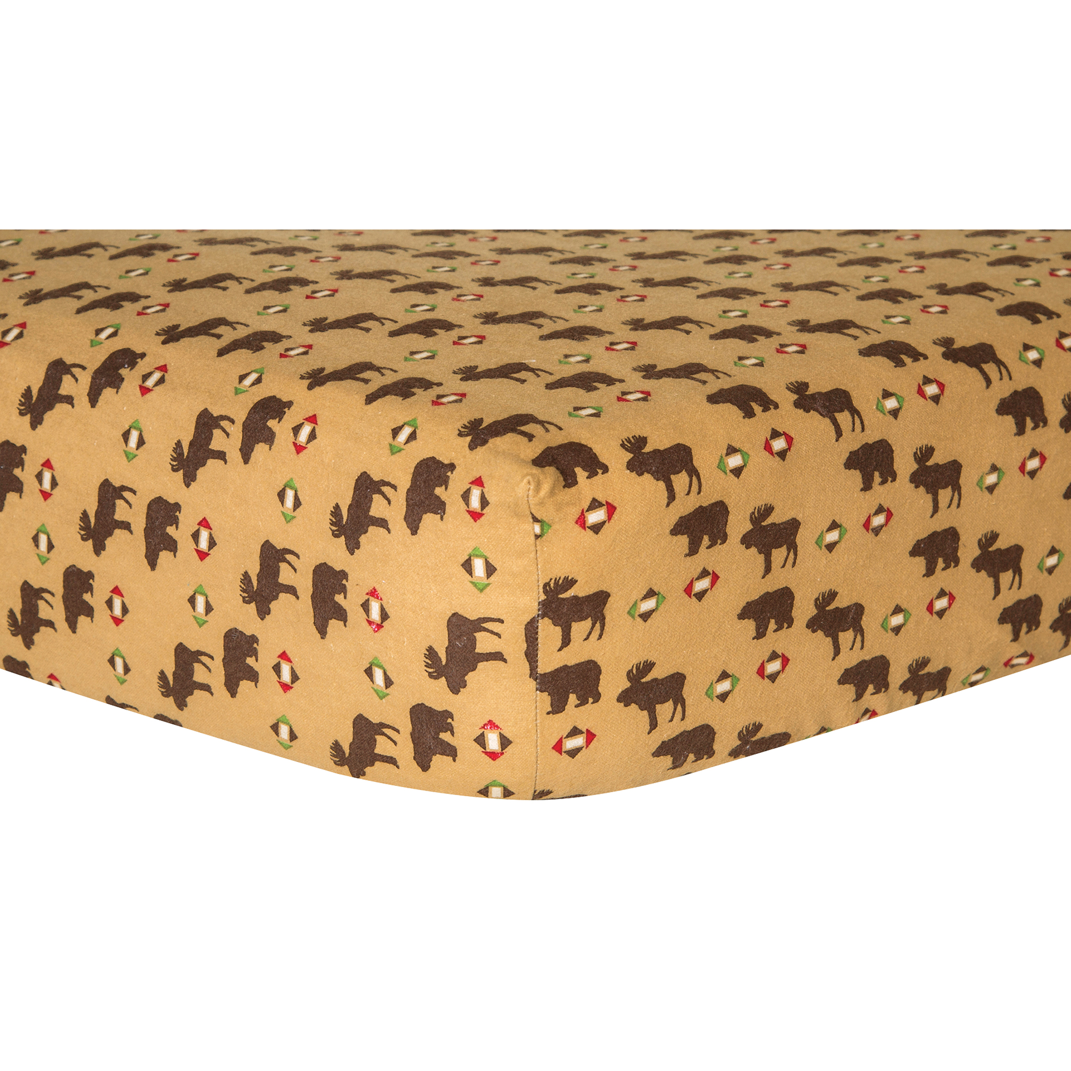 Trend Lab Northwoods Animals Deluxe Flannel Fitted Crib Sheet