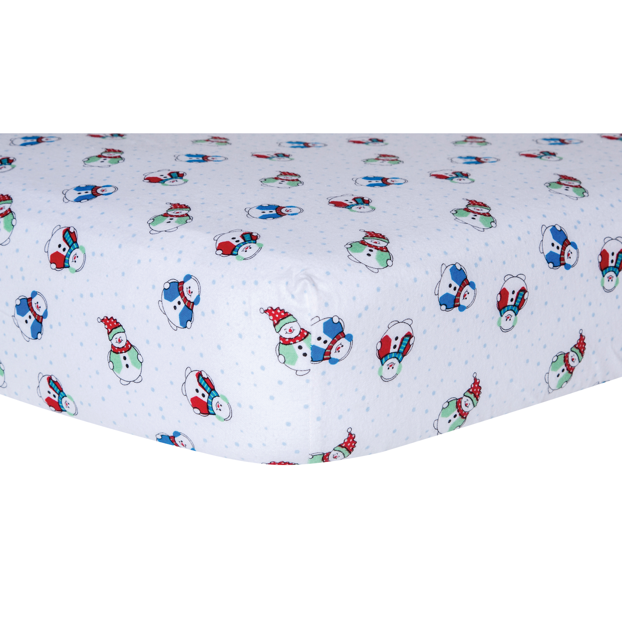 Trend Lab Snowman Deluxe Flannel Fitted Crib Sheet