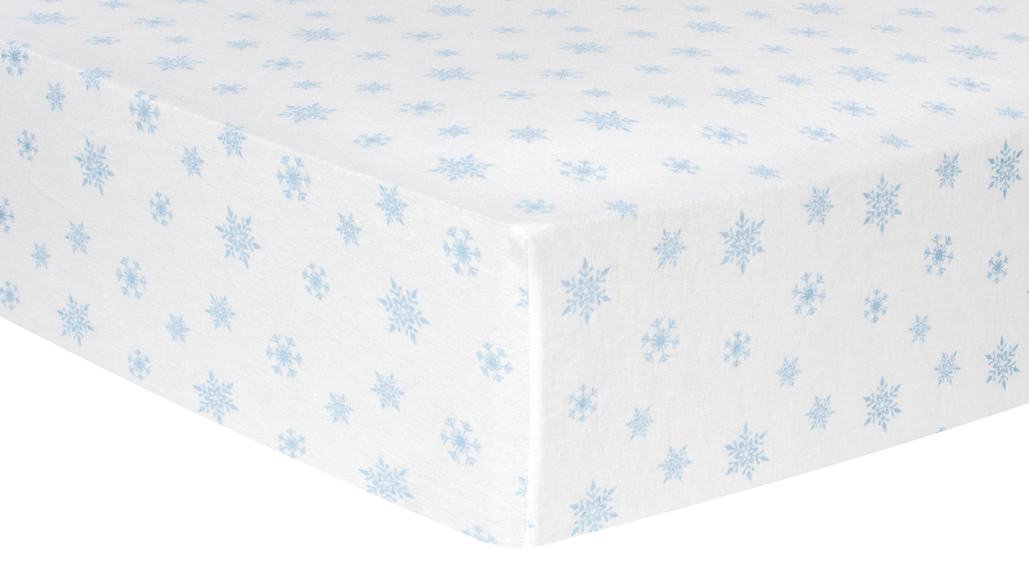 Trend Lab Blue Snowflakes Deluxe Flannel Fitted Crib Sheet