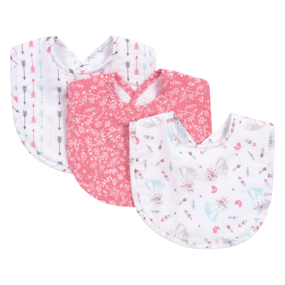 Trend Lab Fox and Feathers 3 Pack Bib Set