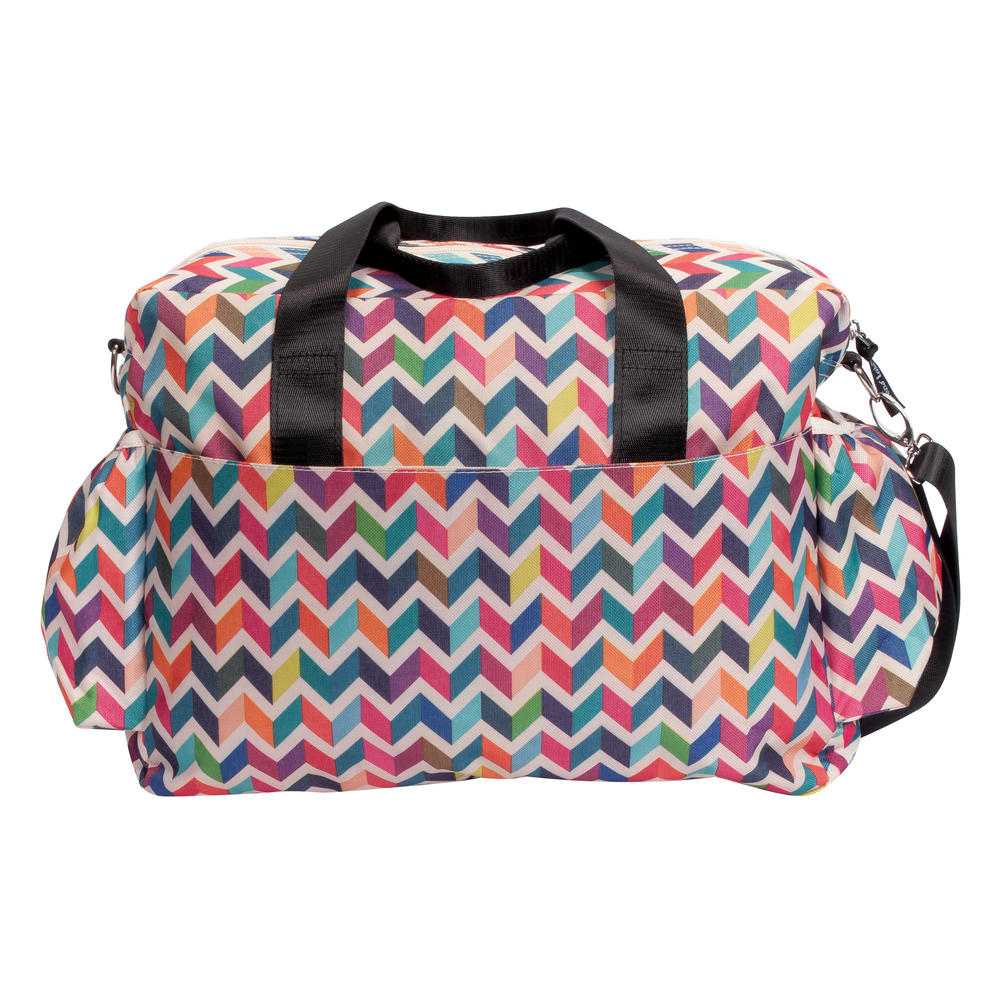 French Bull Ziggy MultiColored Chevron Deluxe Duffle Diaper Bag
