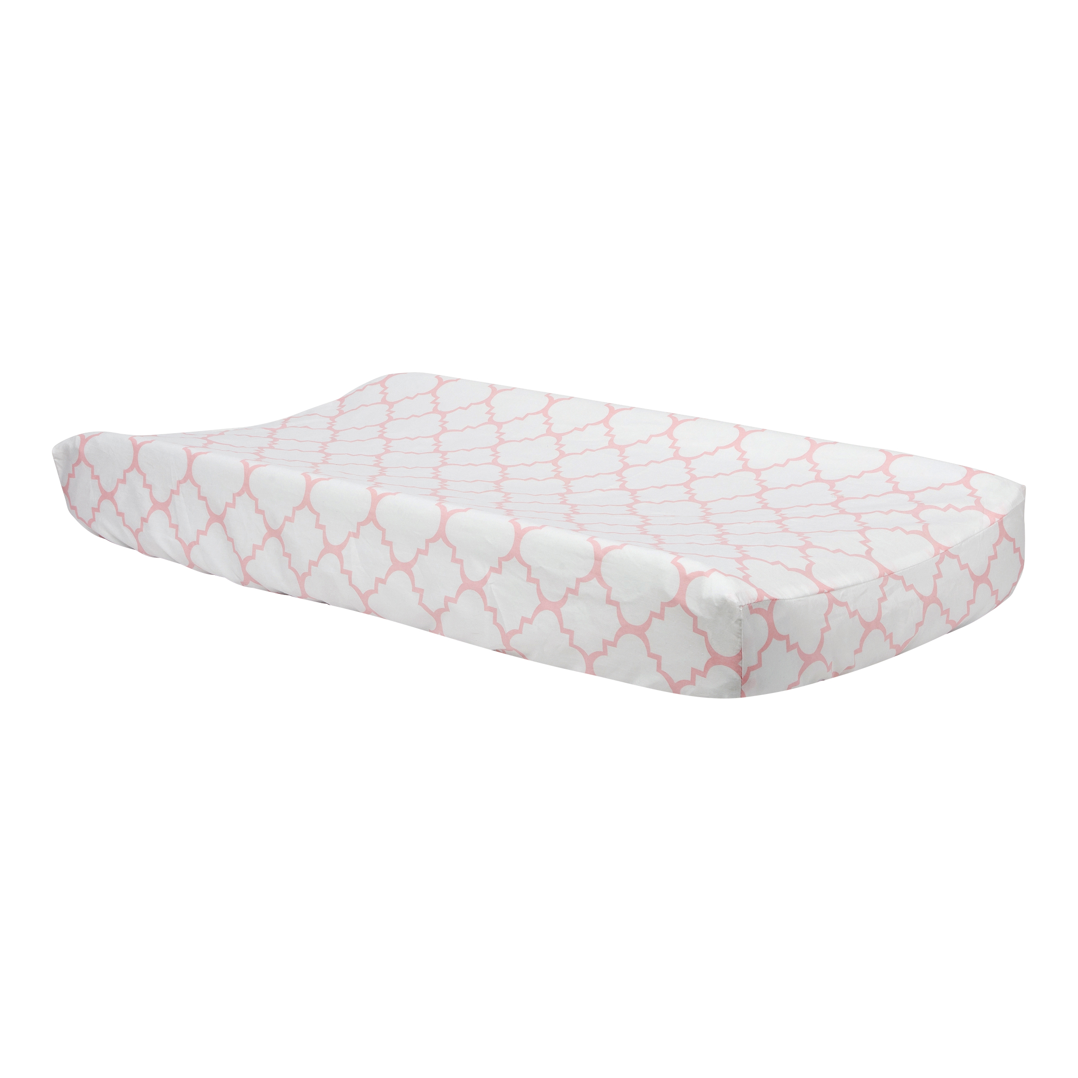 Trend Lab Pink Sky Quatrefoil Changing Pad Cover