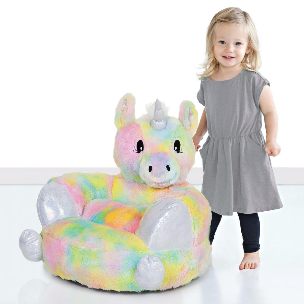 Trend Lab Children's Plush Rainbow Unicorn Character Chair
