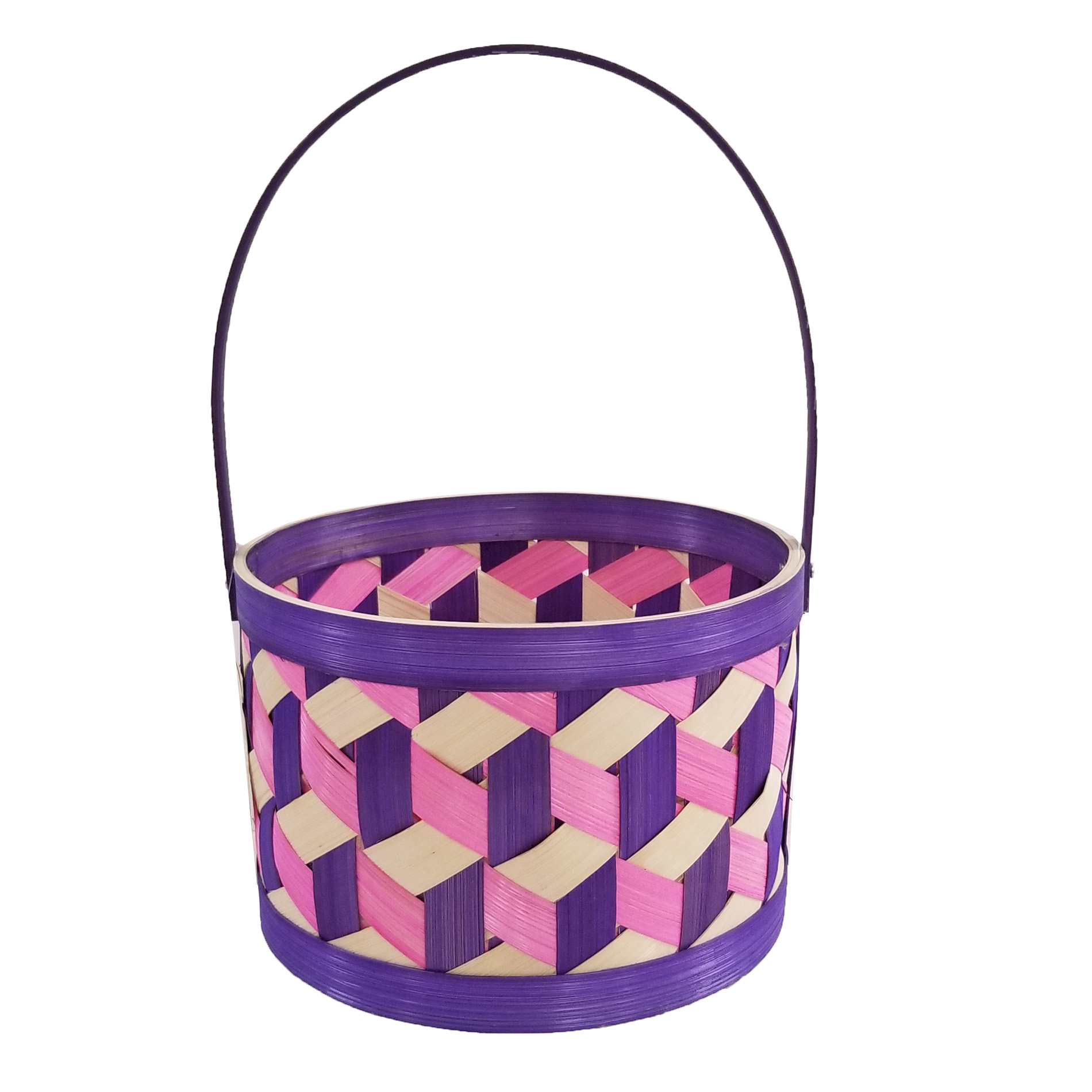 Easter Jubilee Purple Round Bamboo basket - Assorted Sizes