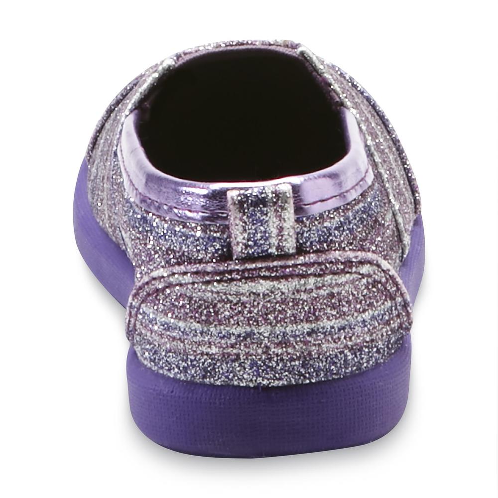 Joe Boxer Toddler Girl's Lil Audrey Purple Canvas Slip-On Casual Shoe