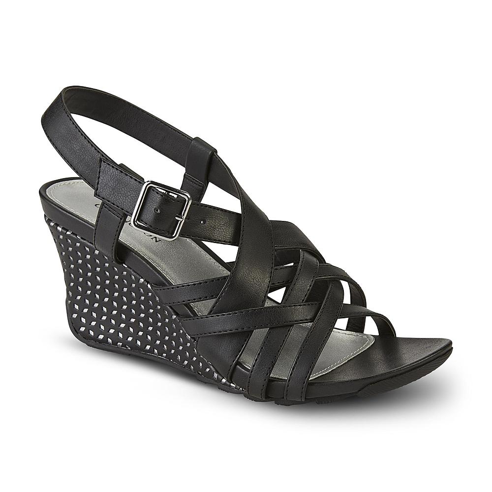 Covington Women's Cityscape Black Wedge Shoe - Wide Width Available