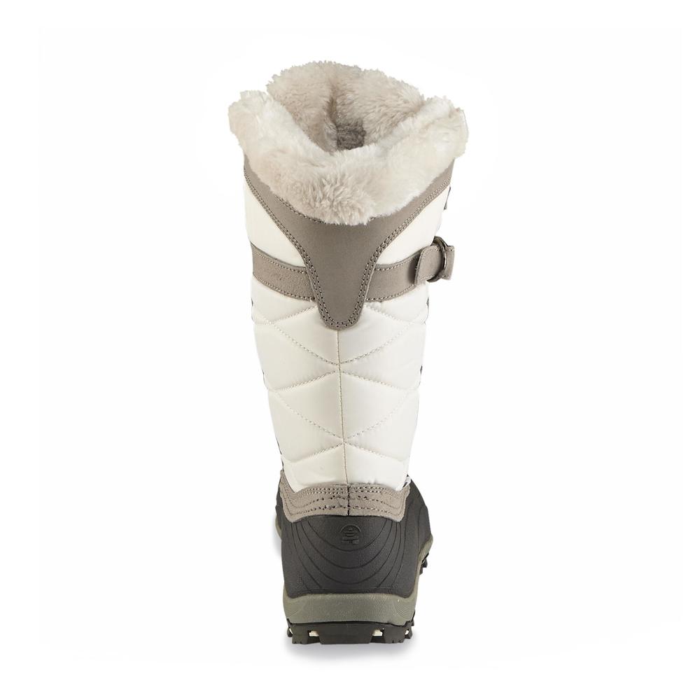 Kamik Women's Snowvalley 11" White/Gray/Green Duck Boot
