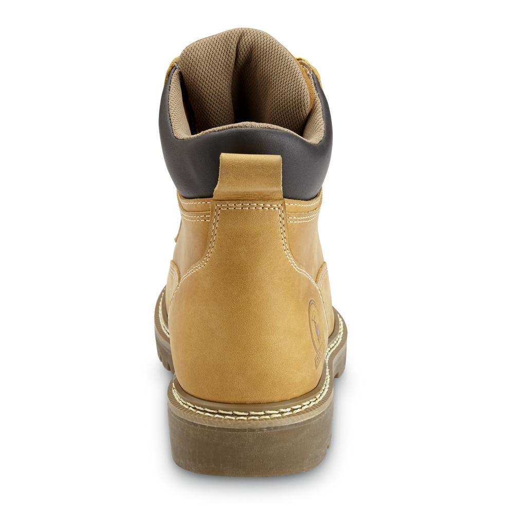 Elk Woods Men's Soft Toe Slip Resistant 6" Hiker Work Boot- Wheat