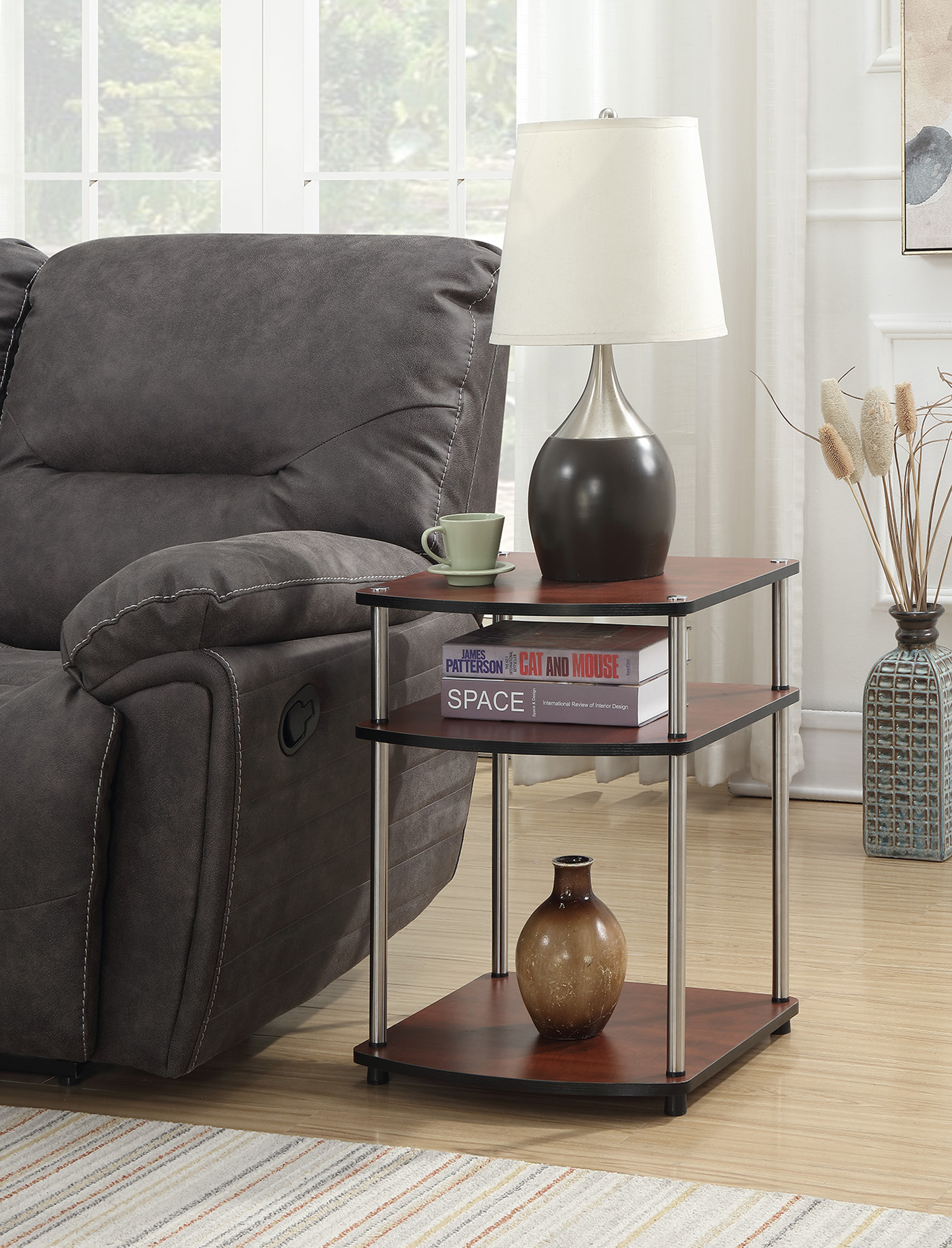Convenience Concepts Designs2Go No Tools End Table, Red Convenience Concepts Designs2Go No Tools End Table, Red