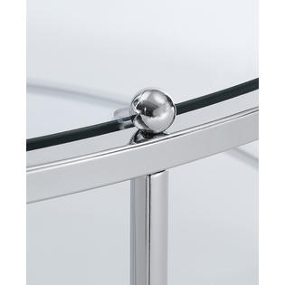 Convenience Concepts Royal Crest 2 Tier Round Glass Coffee ...