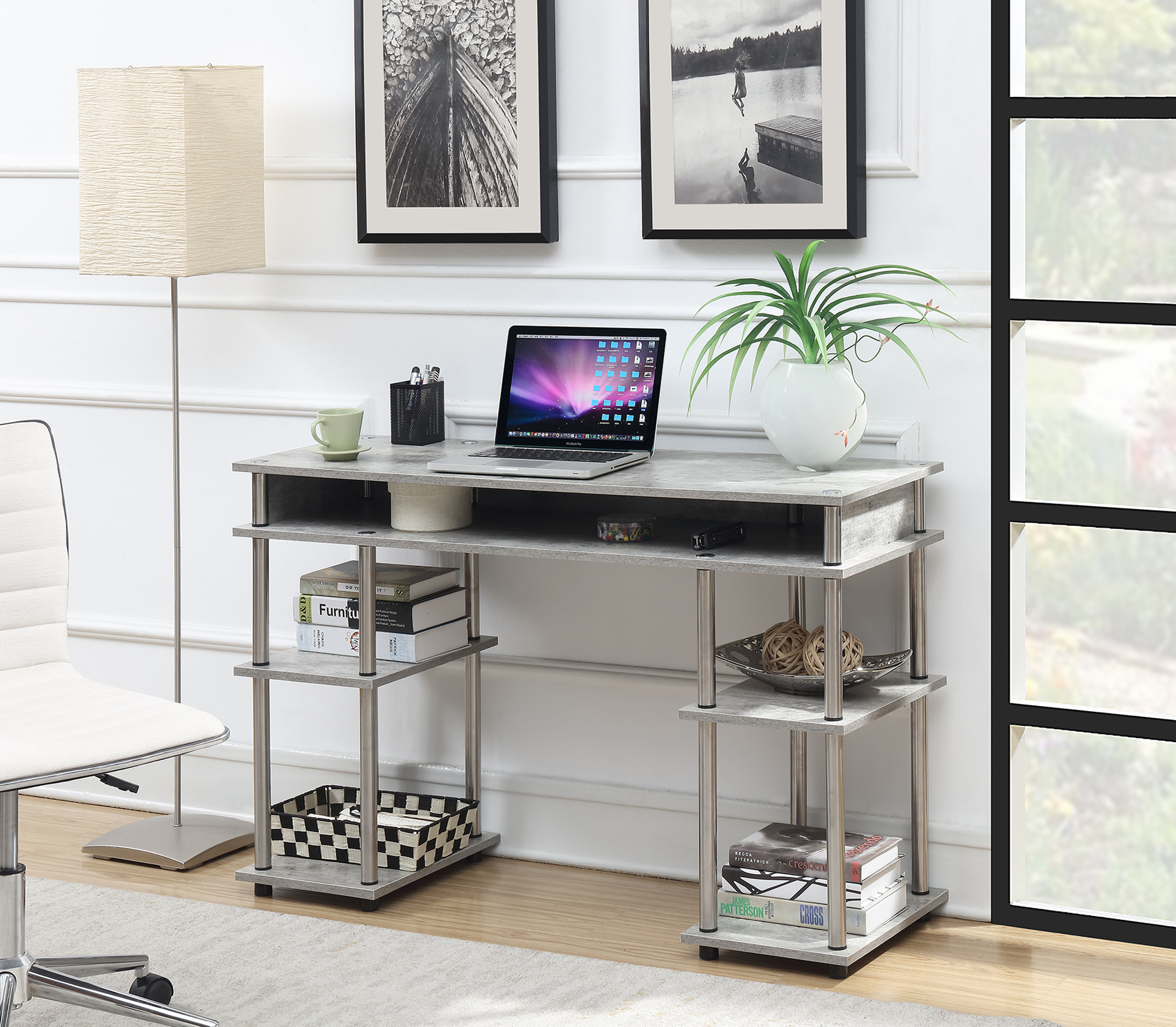 Modern Desks Hutches Straight Desk Without Drawers Kmart