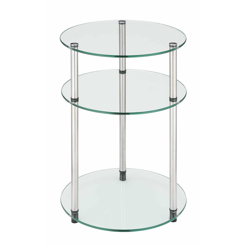 Classic Glass 3 Tier Round Table by Convenience Concepts, Inc.