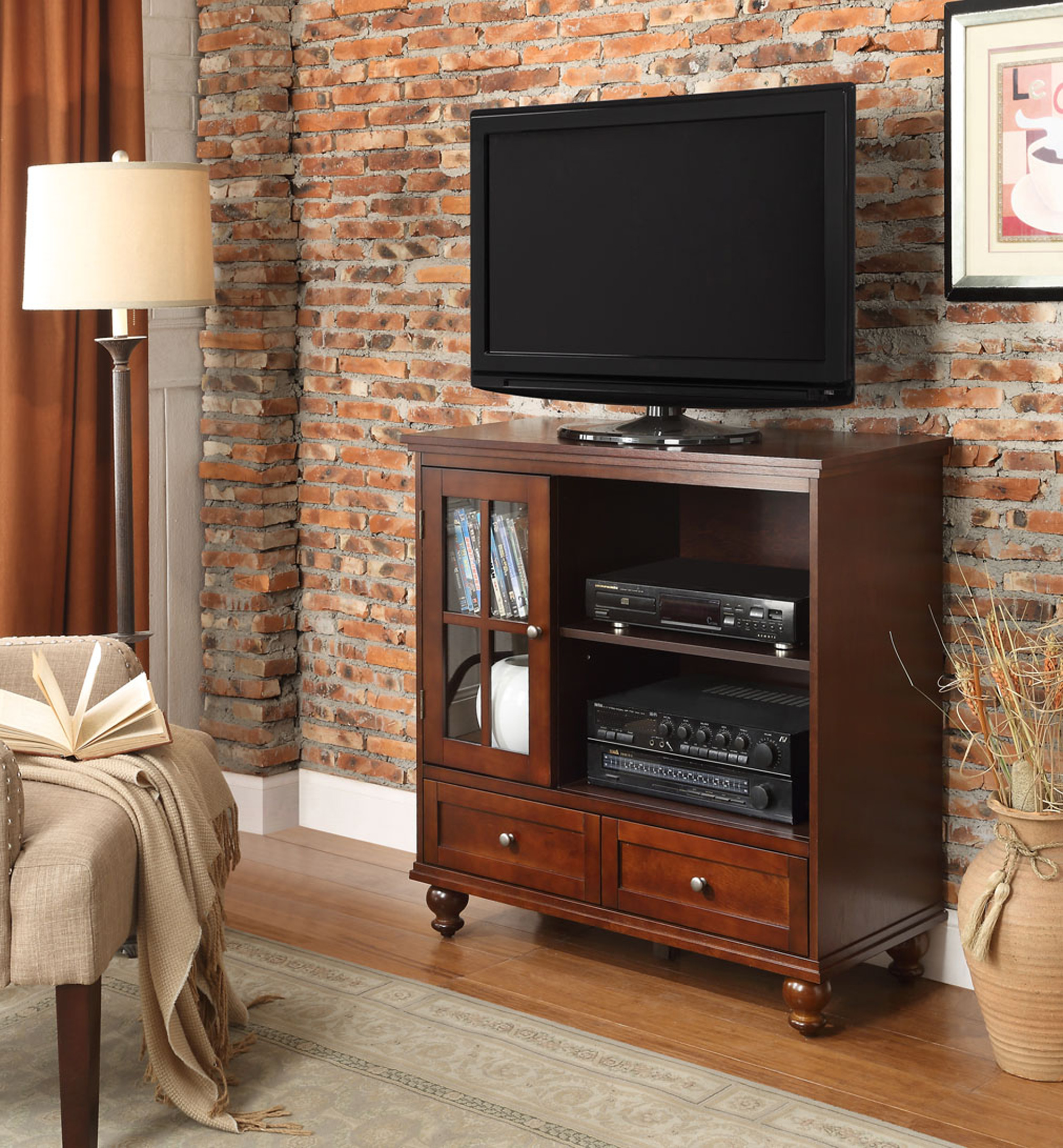 Convenience Concepts Tahoe Highboy TV Stand, Brown Convenience Concepts Tahoe Highboy TV Stand, Brown