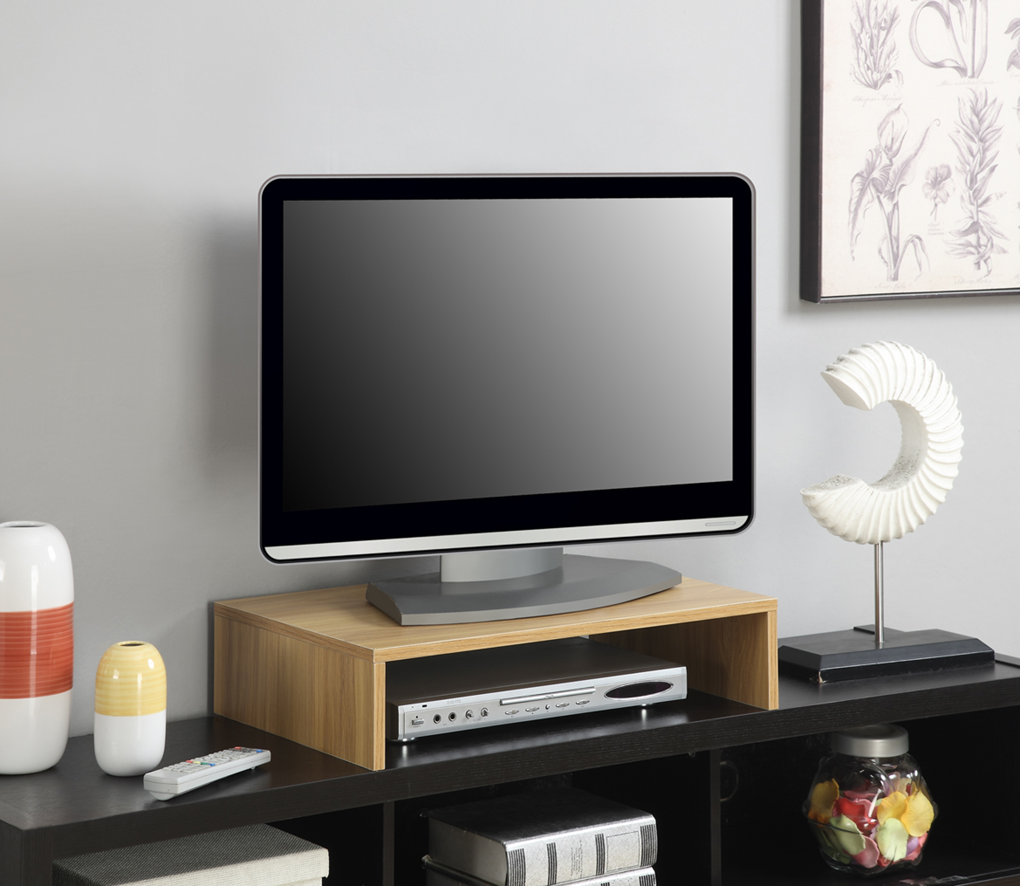 Convenience Concepts Designs2Go Small TV / Monitor Riser, Beige & Tan Convenience Concepts Designs2Go Small TV / Monitor Riser, Beige & Tan