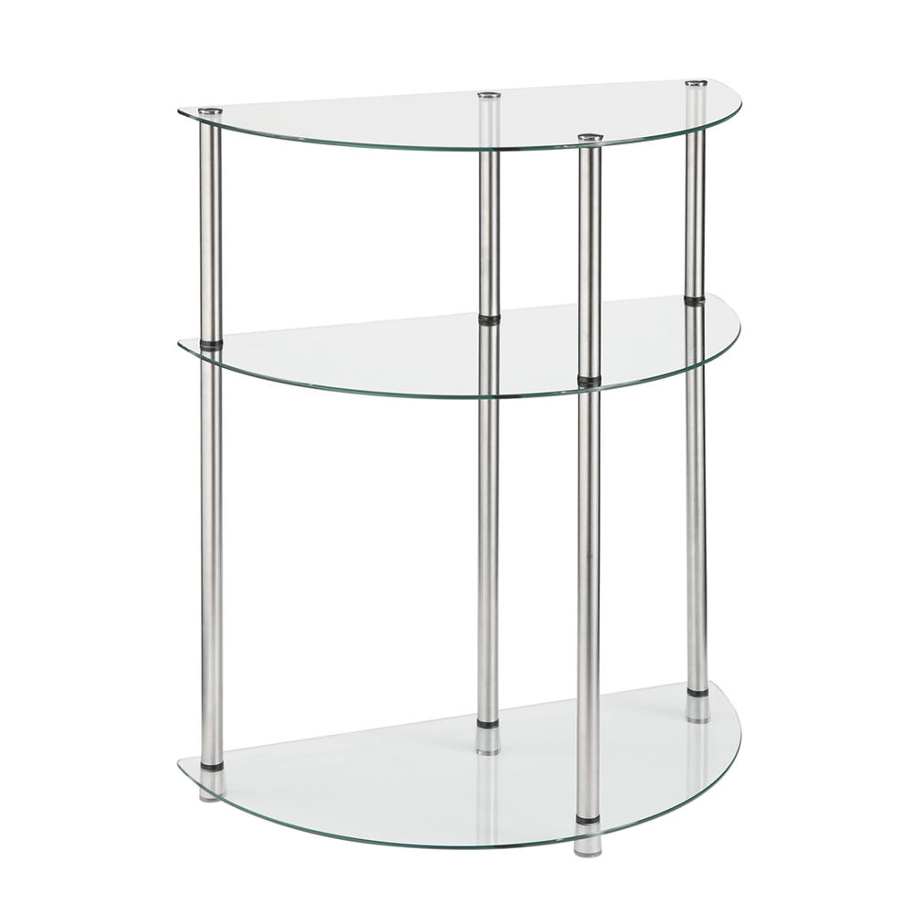Convenience Concepts 3 Tier Glass Entryway Table
