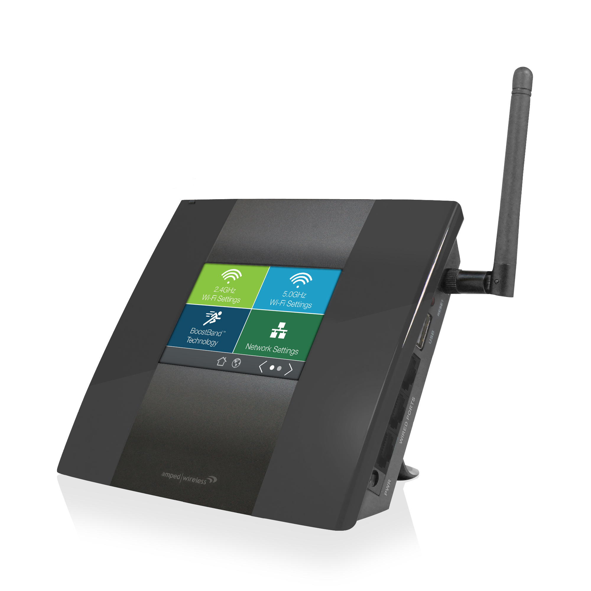 Amped Wireless High Power Touch Screen AC750 Wi Fi Range Extender