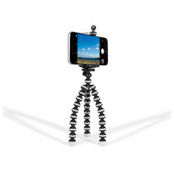 GPX 7 Inch Micro Smartphone Tripod, Includes Smartphone Adapter and Mounting Adapter, Max Height 6.1 Inches (TPD78B), Black
