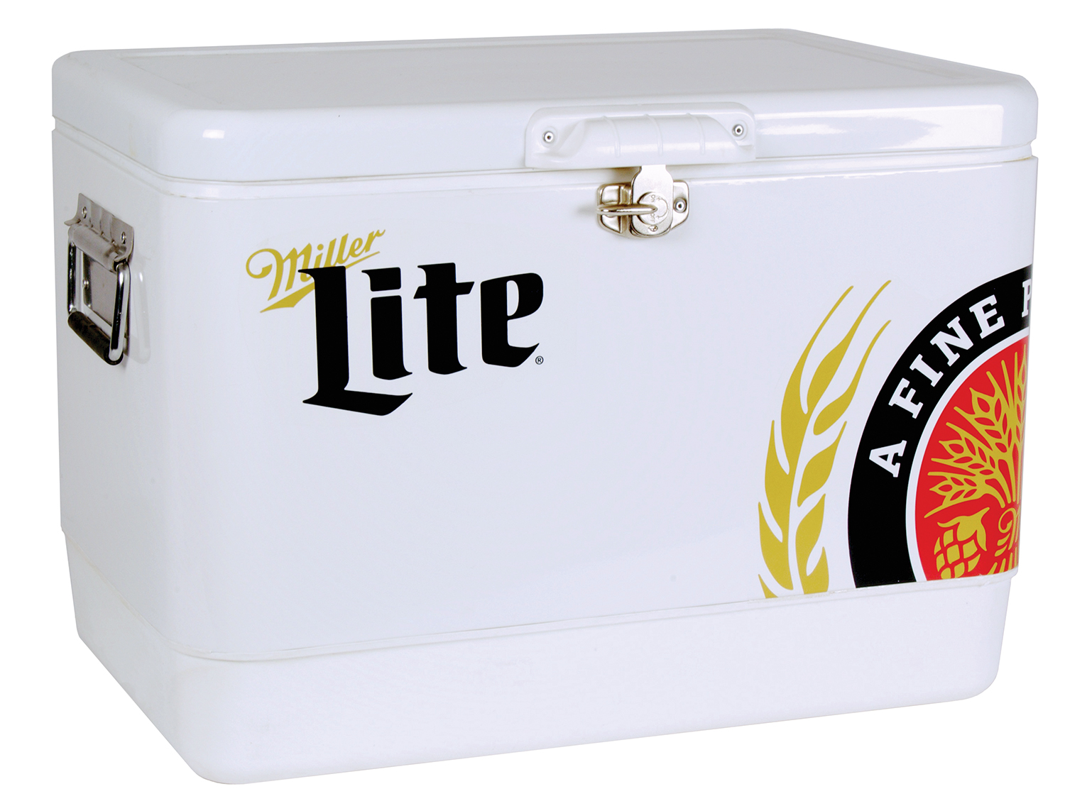 Miller Lite MLIC-54 54 Qt. Stainless Steel Ice Chest