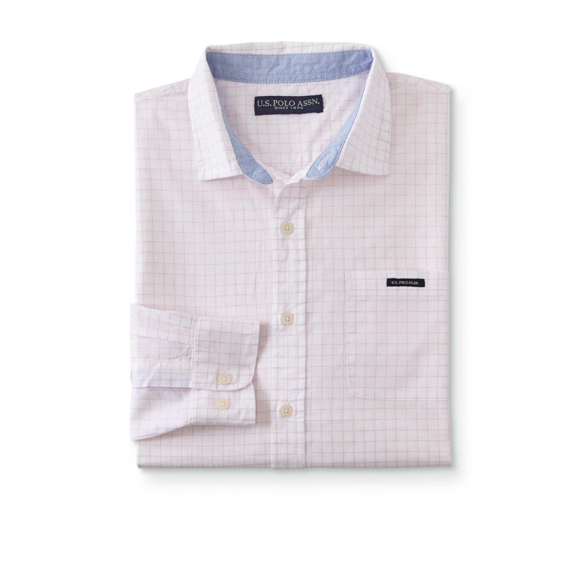 U.S. Polo Assn. Men's Button-Front Shirt-Checkered