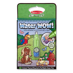 Melissa & Doug On the Go Water Wow! Reusable Water-Reveal Activity Pad - Animals - Stocking Stuffers, Animals, Mess Free Colorin