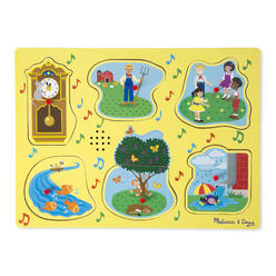 Melissa & Doug LCI735 Sing Along Nursery Rhymes Sound Puzzle - Yellow