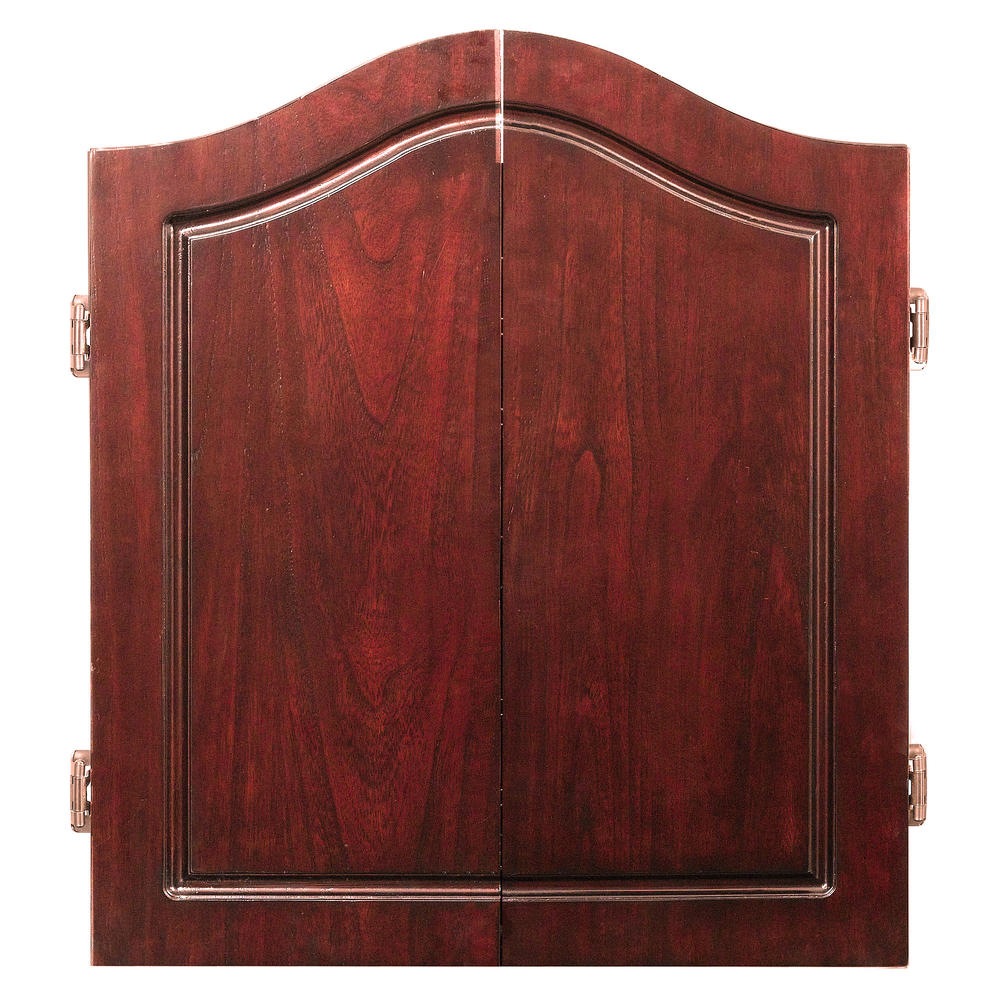 Hathaway&#153; Centerpoint Solid Wood Dartboard & Cabinet Set - Dark Cherry Finish