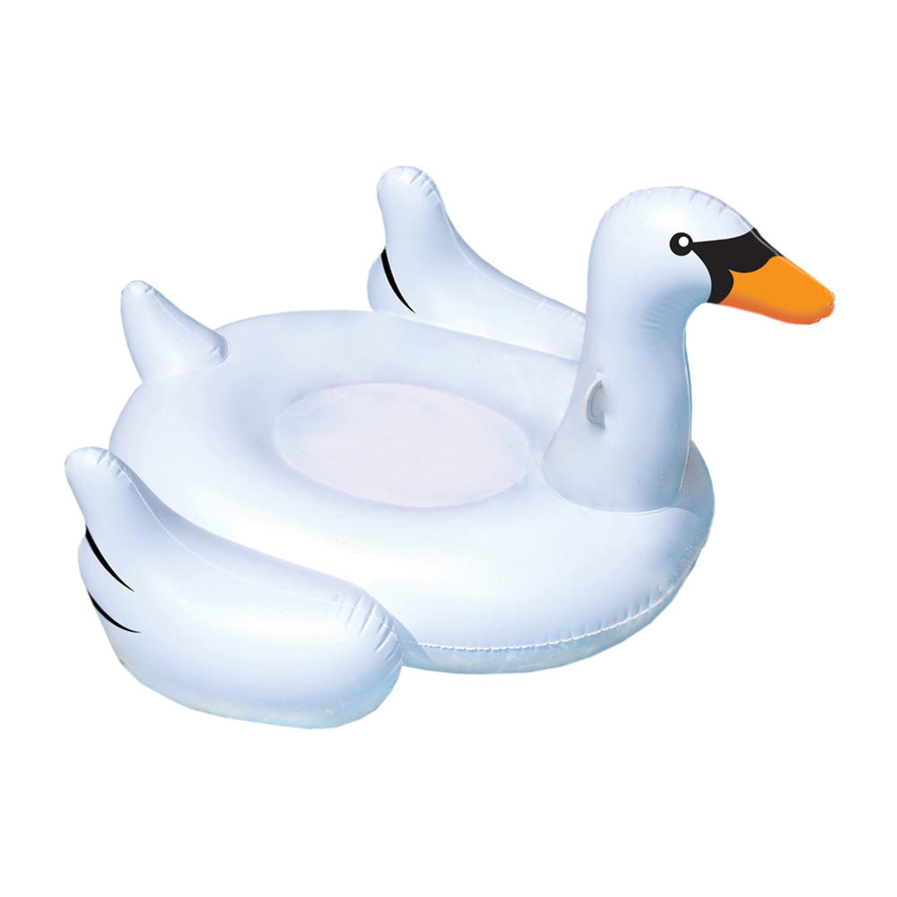 Swimline Giant Swan 75 in. Inflatable Ride-On Pool Toy