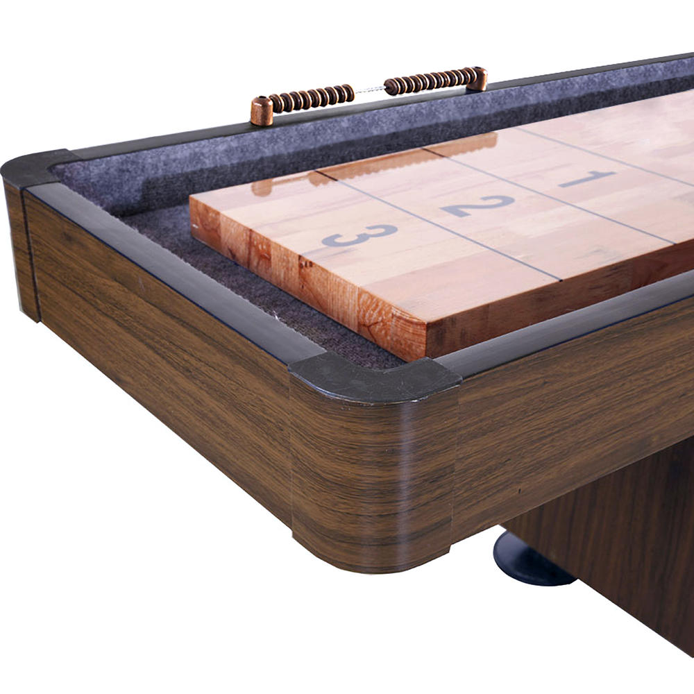 Hathaway&#153; Challenger 12-Ft Shuffleboard Table w Walnut Finish, Hardwood Playfield, Storage Cabinets