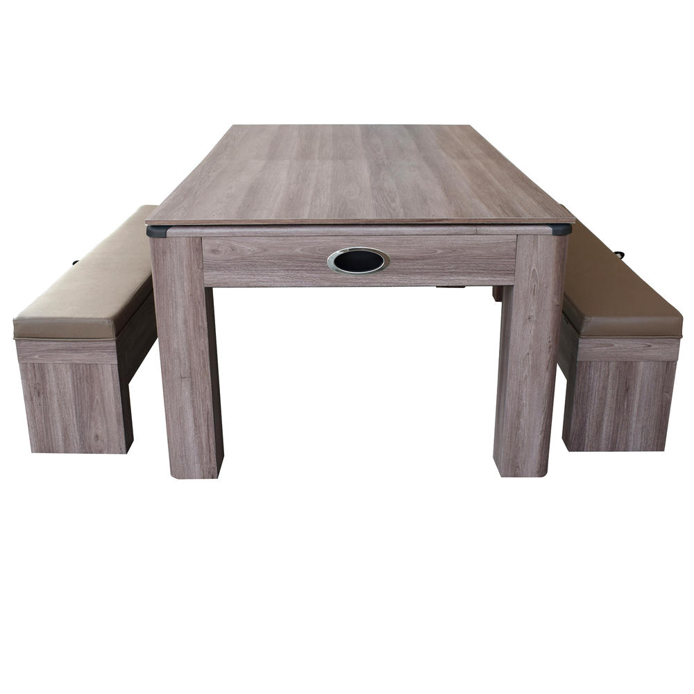 Hathaway&#153; Driftwood 7-ft Air Hockey Table Combo Set w/Benches