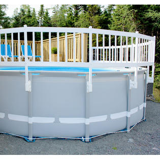 Vinyl works Above Ground Pool Fence Kit (8 Section) - Taupe