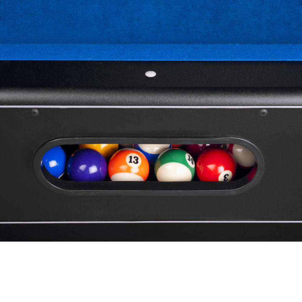 Hathaway™ Hustler 8Foot Pool Table with Blue Felt, Internal Ball