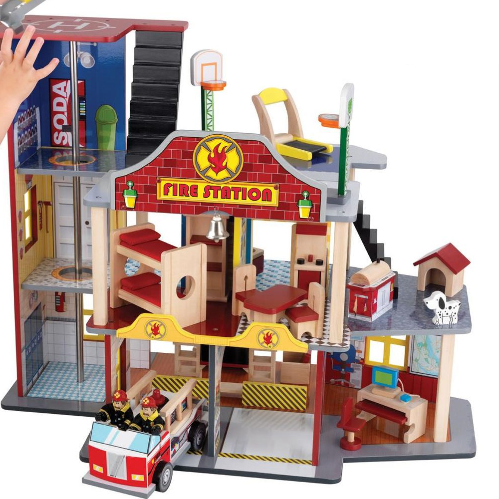 deluxe fire station playset