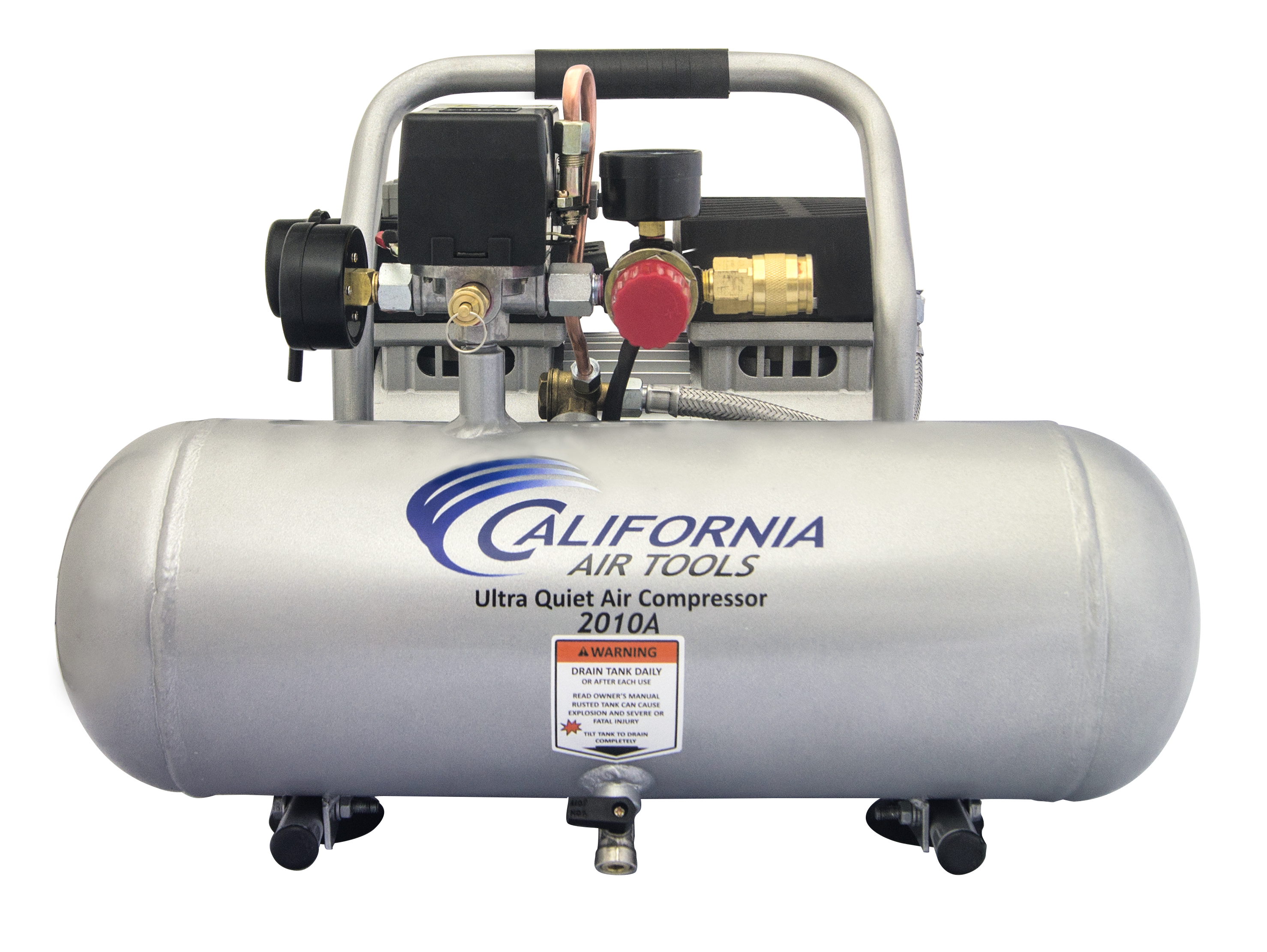 California Air Tools 2010A Ultra Quiet  & Oil-Free  1.0 Hp, 2.0 Gal. Aluminum Tank Air Compressor