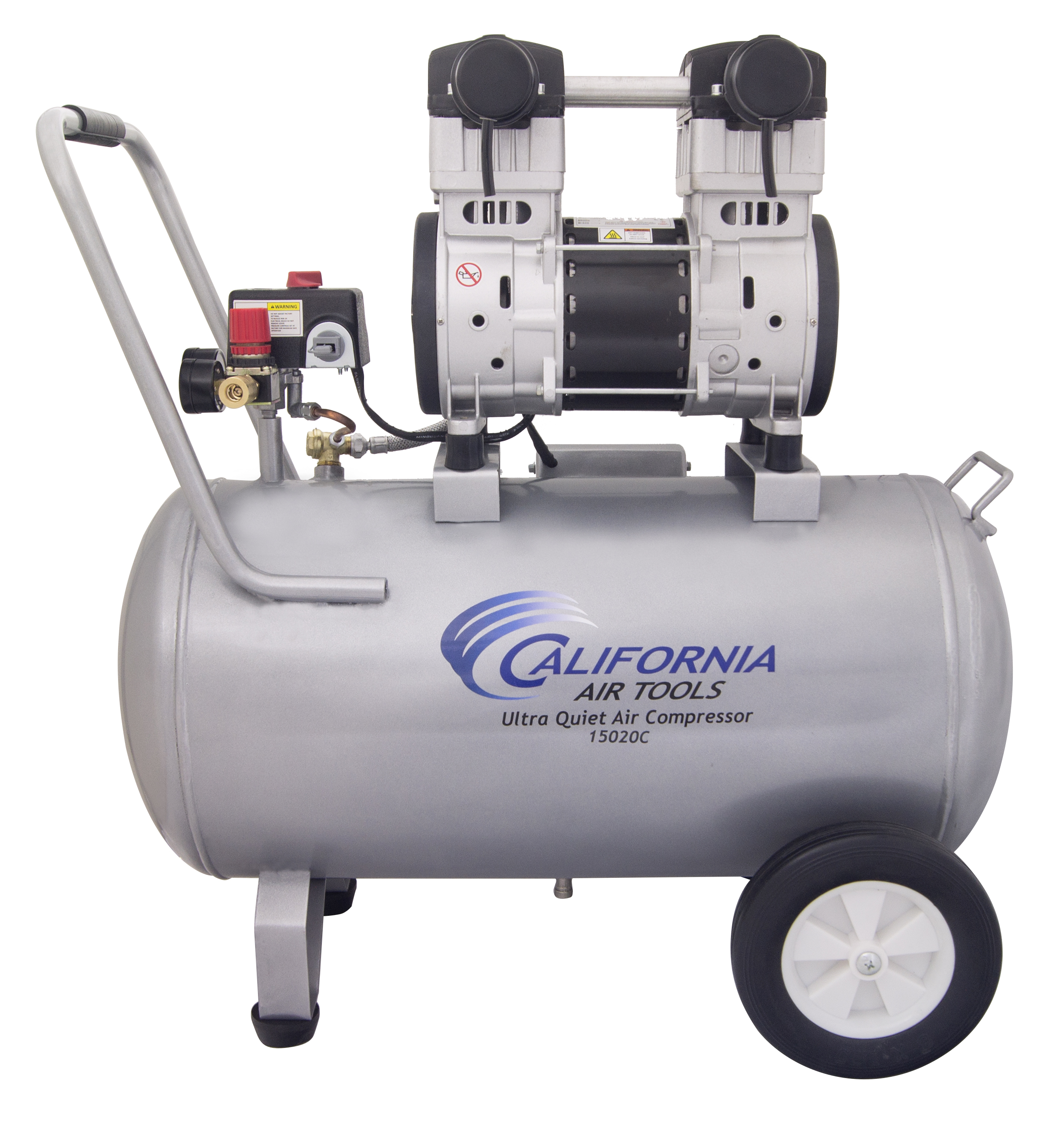 California Air Tools 15020C-22060 Ultra Quiet  & Oil-Free  2.0 Hp, 15.0 Gal. Steel Tank Air Compressor  (Condor Pressure Switch)