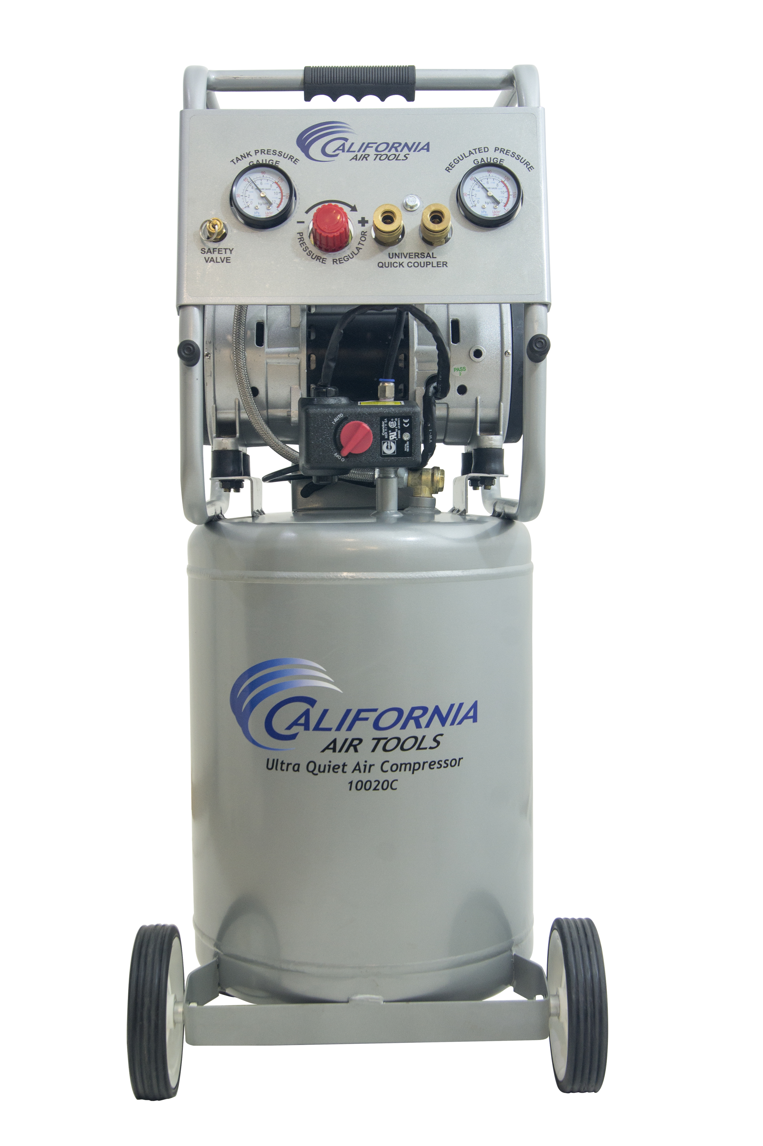 California Air Tools 10020CAD Ultra Quiet  & Oil-Free  2.0 Hp, 10.0 Gal. Steel Tank Air Compressor with Auto Drain Valve