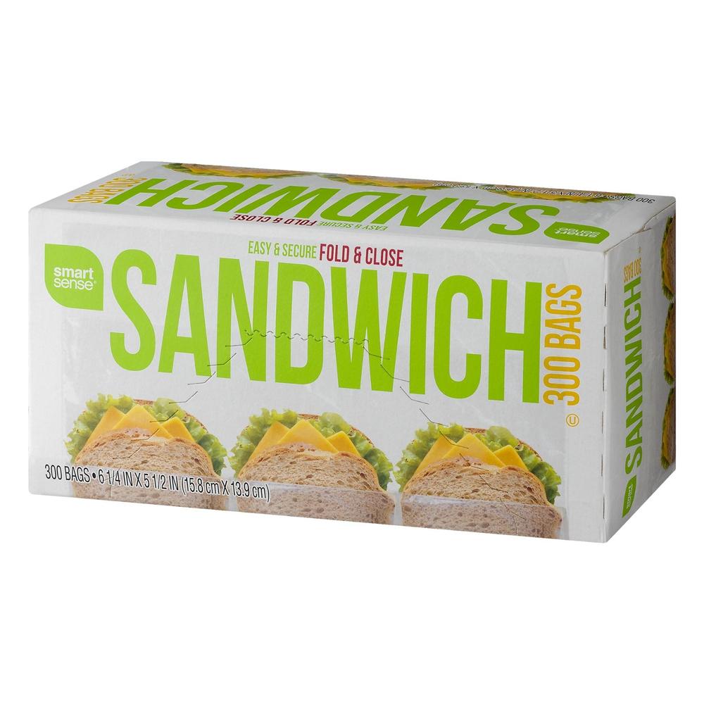 Smart Sense Sandwich Bags - 300 CT