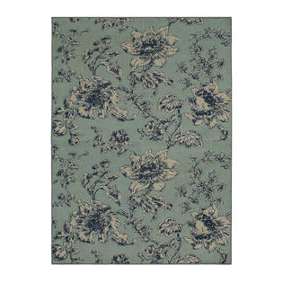 Mohawk Indoor Area Rug Floral Bella Blue