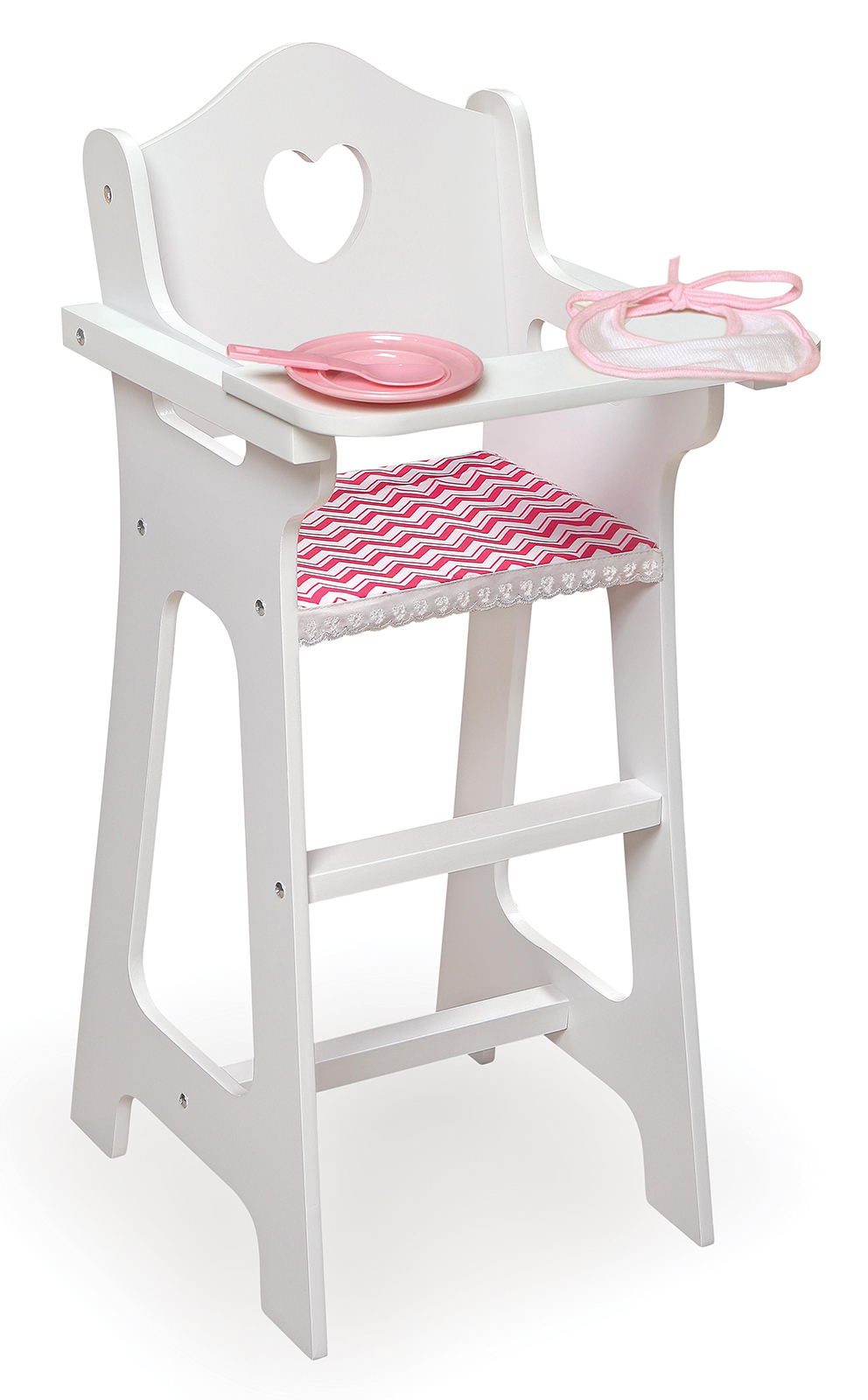 Badger Basket Doll High Chair With Plate Bib And Spoon