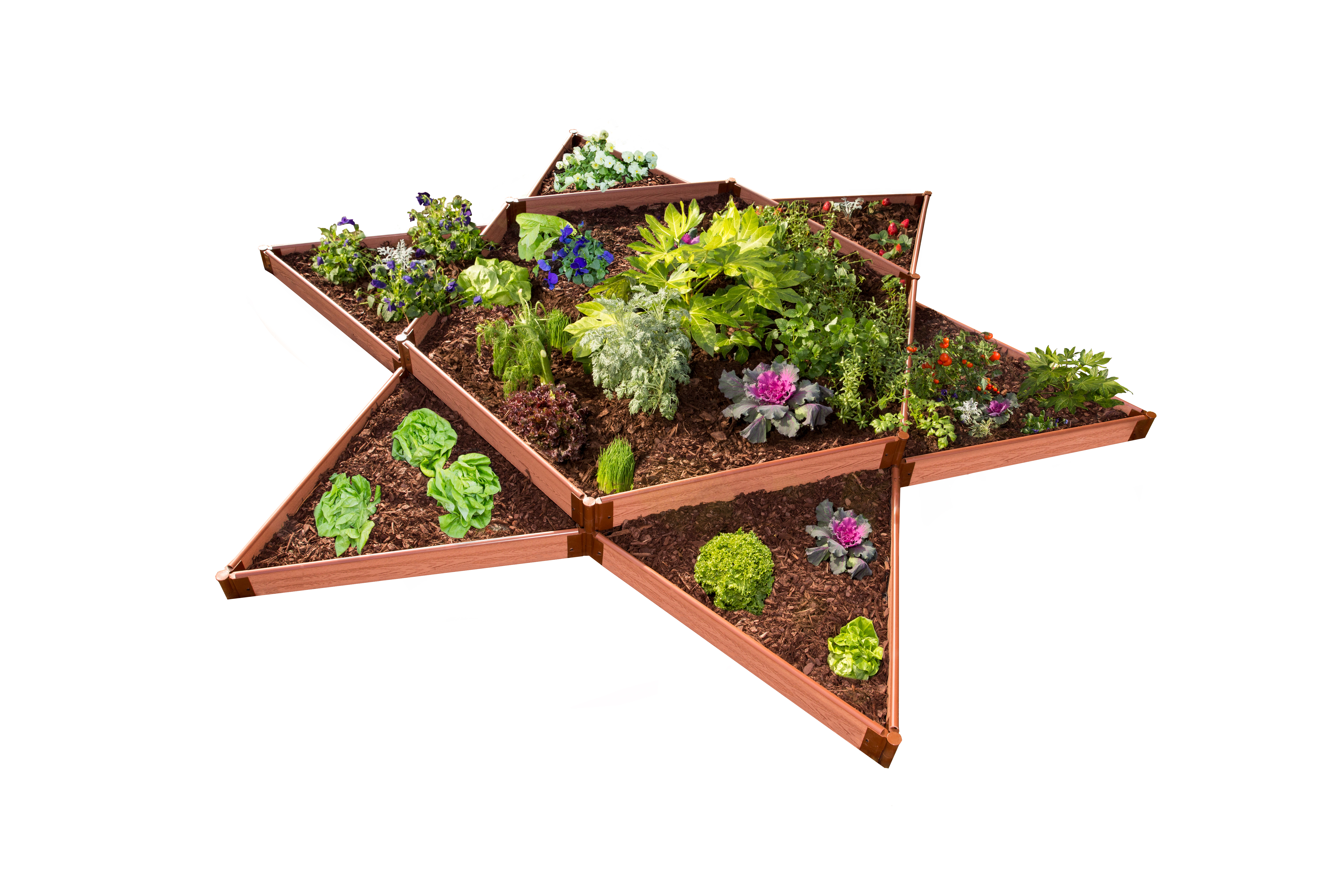 Frame It All 300001160 Two Inch Series 144in. x 144in. x 11in. Composite Garden Star Raised Garden Bed
