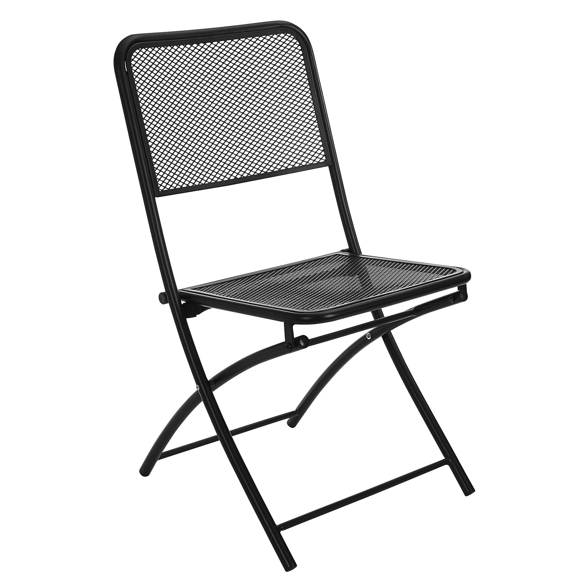 Jaclyn Smith Armless Wrought Iron Mesh Metal Chair