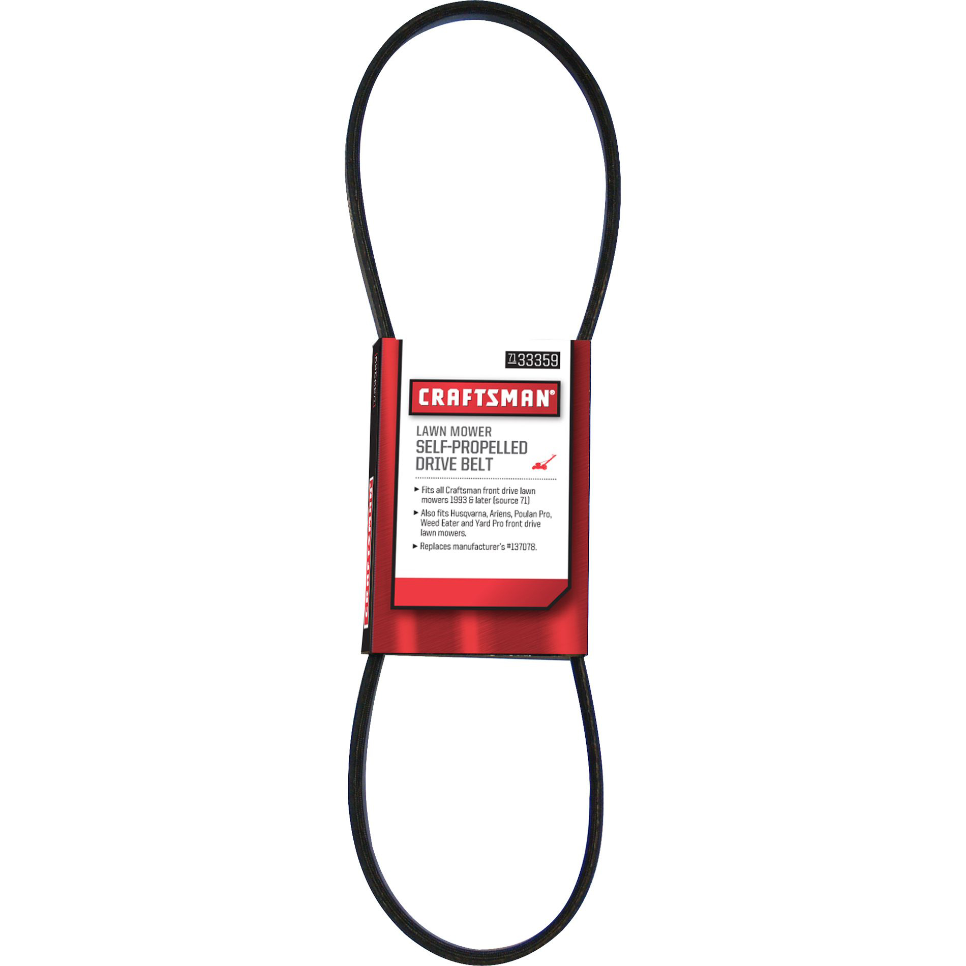 Craftsman 137078 22in. Lawn Mower Drive Belt for 1993 and Later Shop