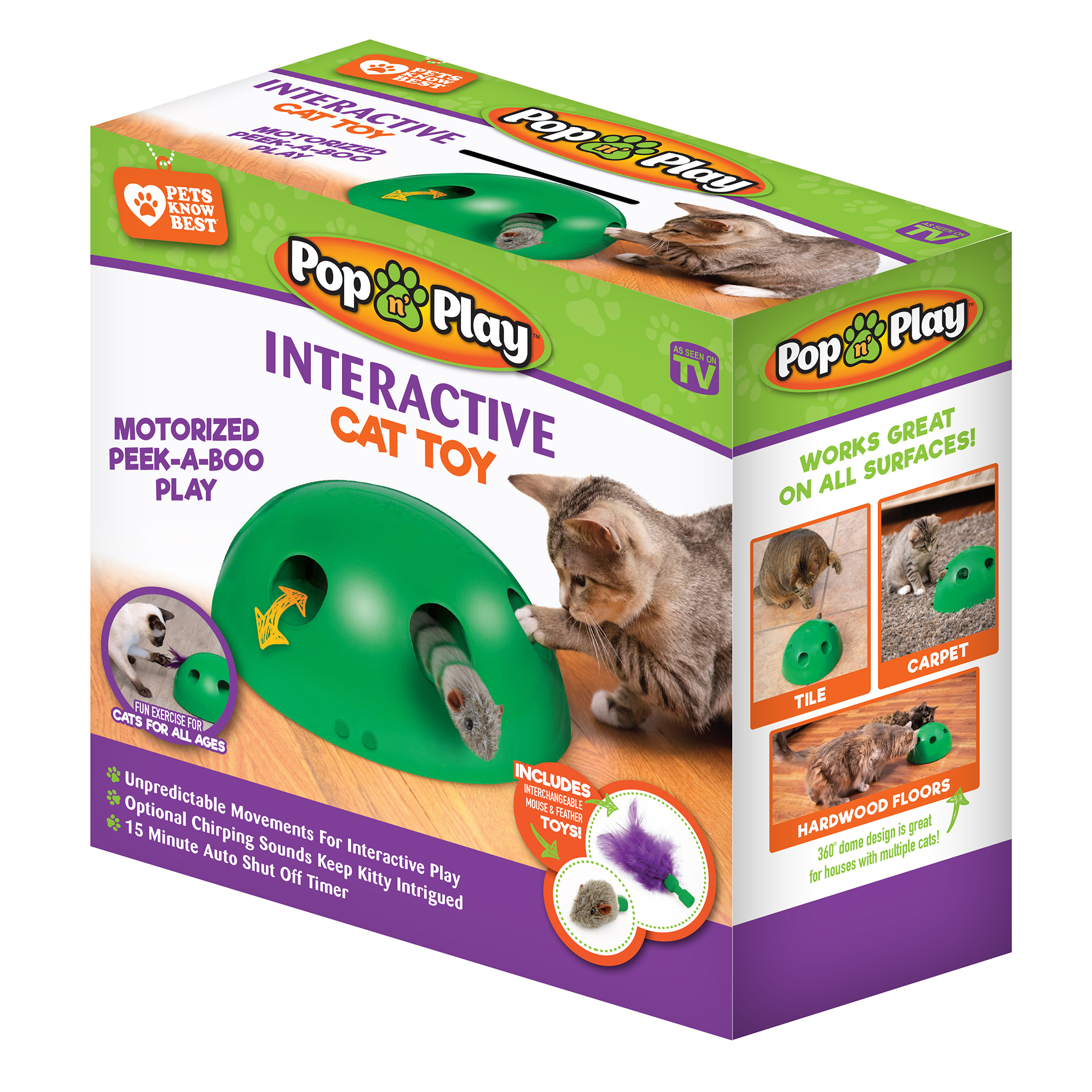 Pop &#8216;n&#8217; Play Interactive Cat Toy